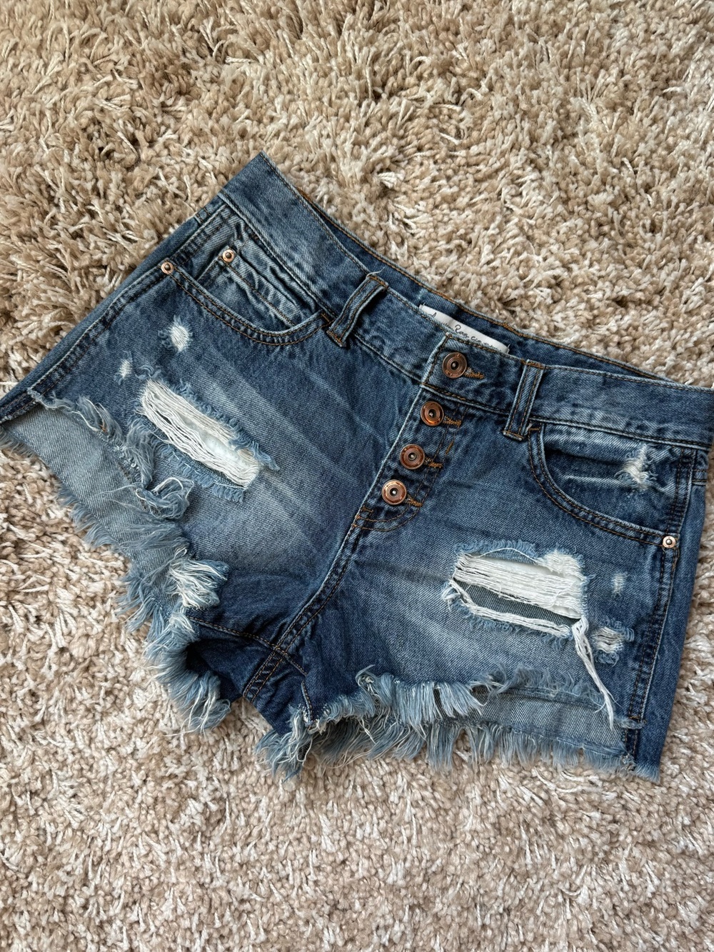 American Rag Cie Distressed Jean Shorts sz 5